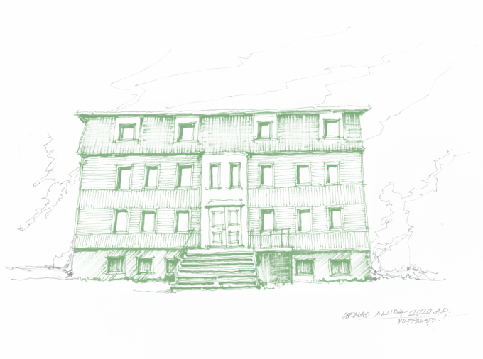 AR Tähelend's green house at Tondi 27 – drawing (Urmas Allik, 2020)